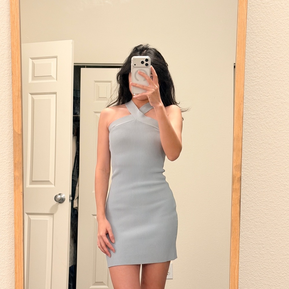 Babaton Sculpt Knit Criss Cross Dress